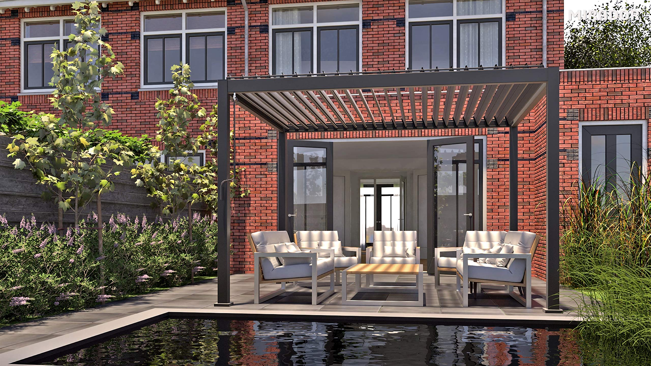 【Home&Garden】Outdoor Louvered Pergola 10