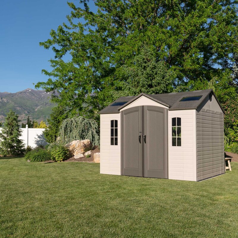 【Storage Shed】10x8 ft Outdoor Storage Shed, Desert Sand