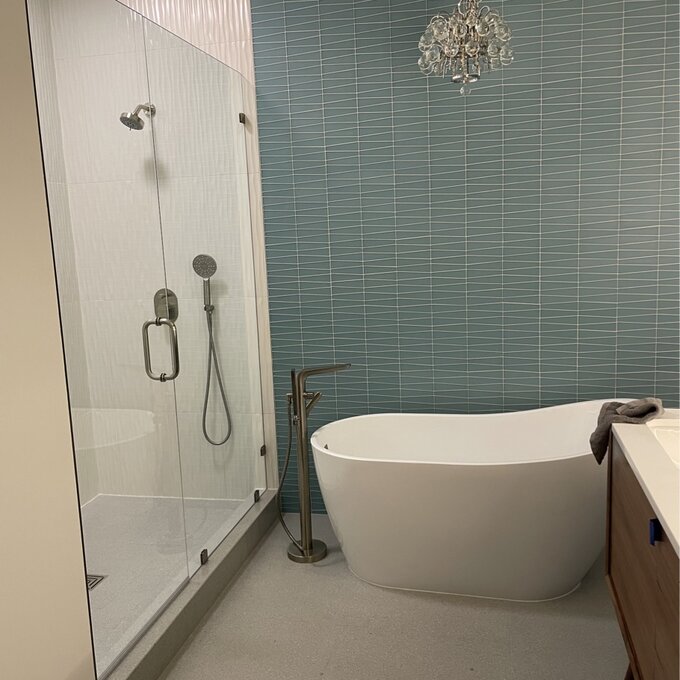 【Home Improvement】54" x 28" Freestanding Soaking Acrylic Bathtub