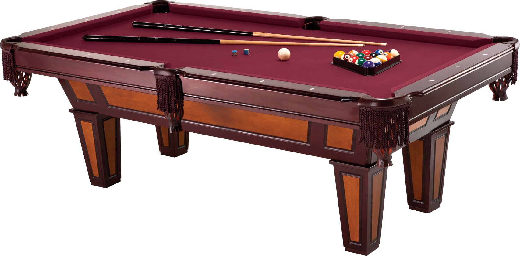 【Sports&Outdoors】Pool Table, Accuslate Billiard Surface for Consistent Straight Shots & Sturdy Straight Legs