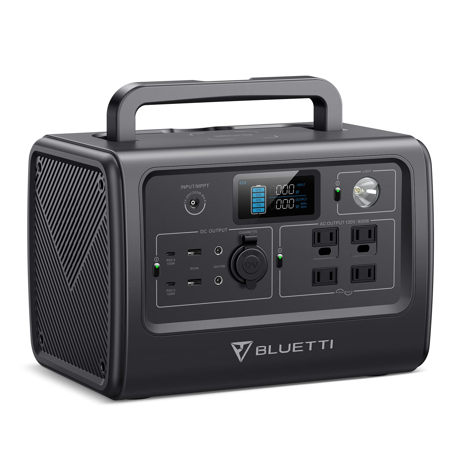 【Appliances】BLUETTI Portable Power Station EB70S, 716Wh LiFePO4 Battery Backup w/ 4 800W AC Outlets (1,400W Peak)
