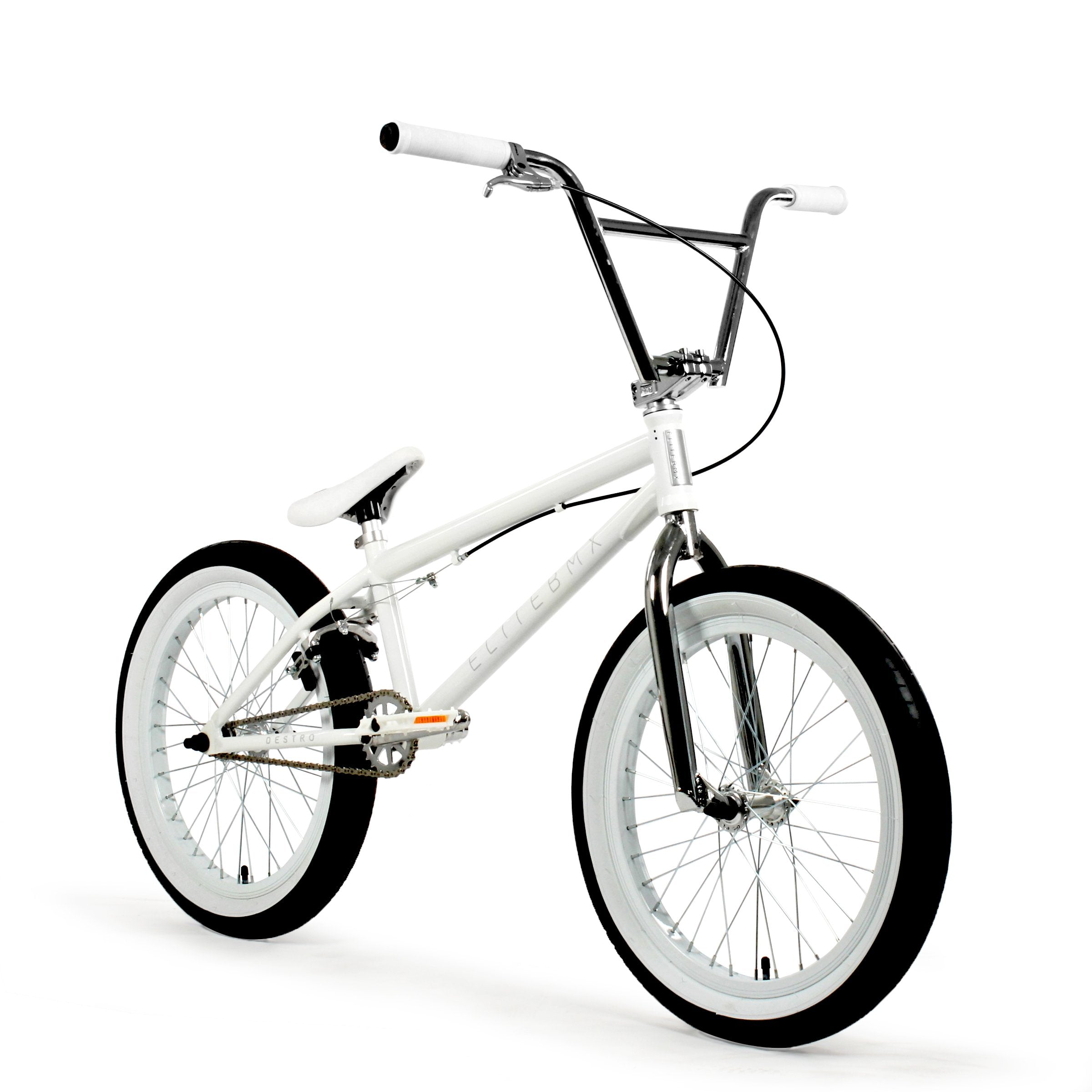 Elite BMX 20" Destro Bike, White Chrome