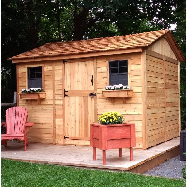 【Storage shed】【BS】12 feet wide x 8 feet deep wooden storage shed