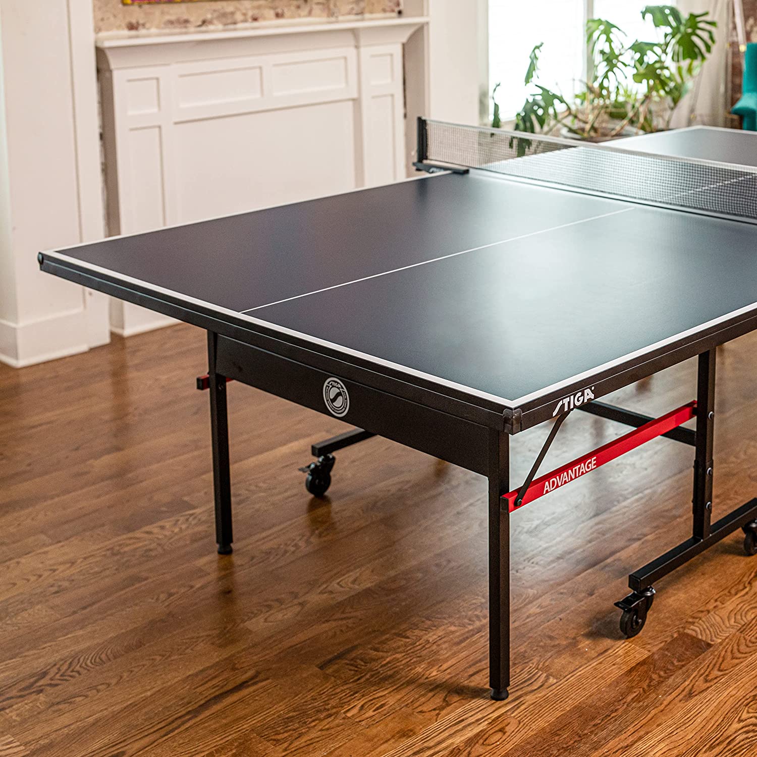 STIGA Advantage Professional Table Tennis Tables - Competition Indoor Design with Net & Post - 10 Minute Easy Assembly Ping-Pong Table with Single Player Playback and Compact Storage