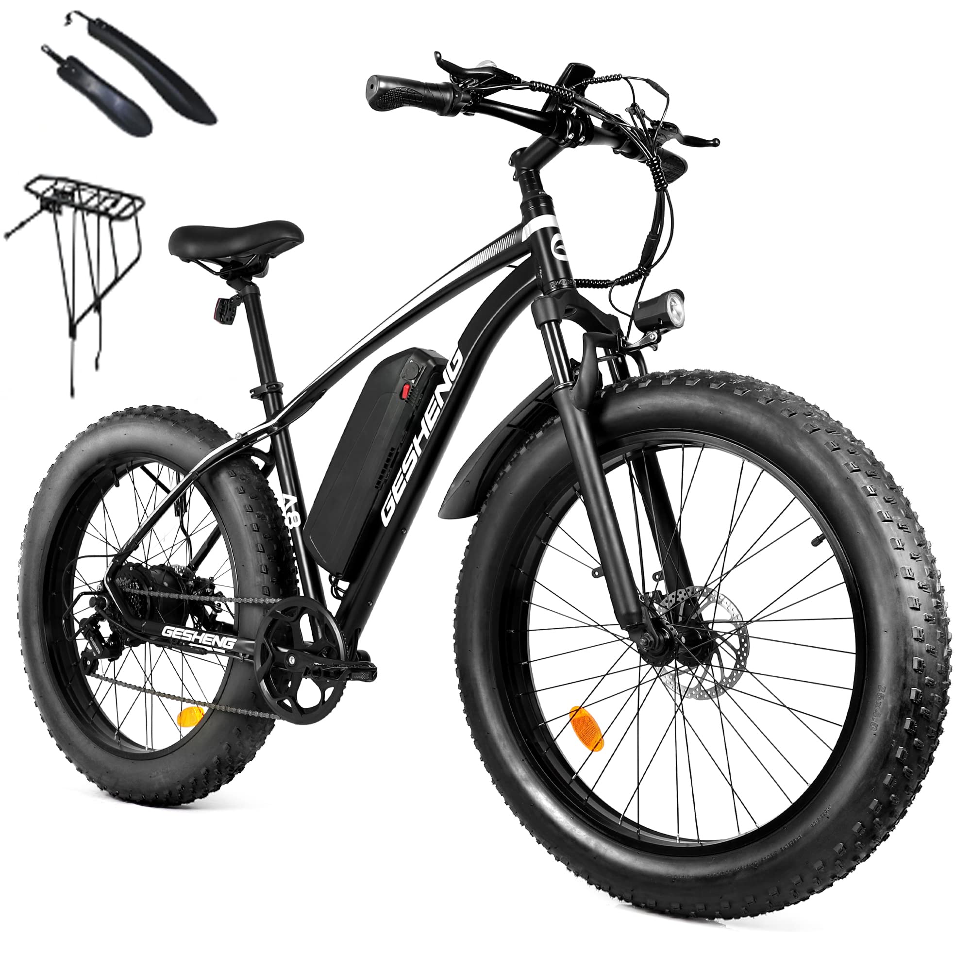 【Sports&Outdoors】Electric Bike for Adults, 26x4.0" Fat Tire Electric Bike for Snow Beach Mountain