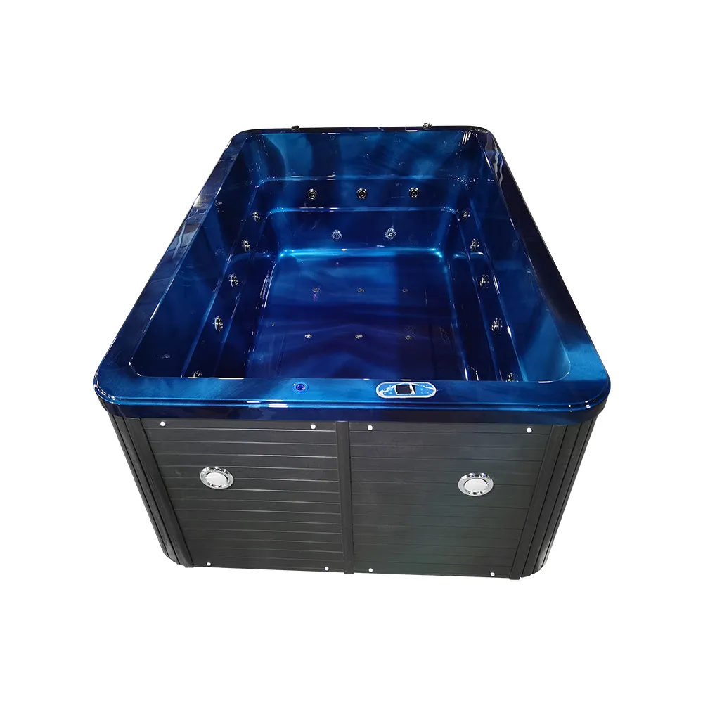 【Sports&Outdoors】118" Outdoor Spa 24-Jet Acrylic Hot Tub with Waterfall Up to 8-Person
