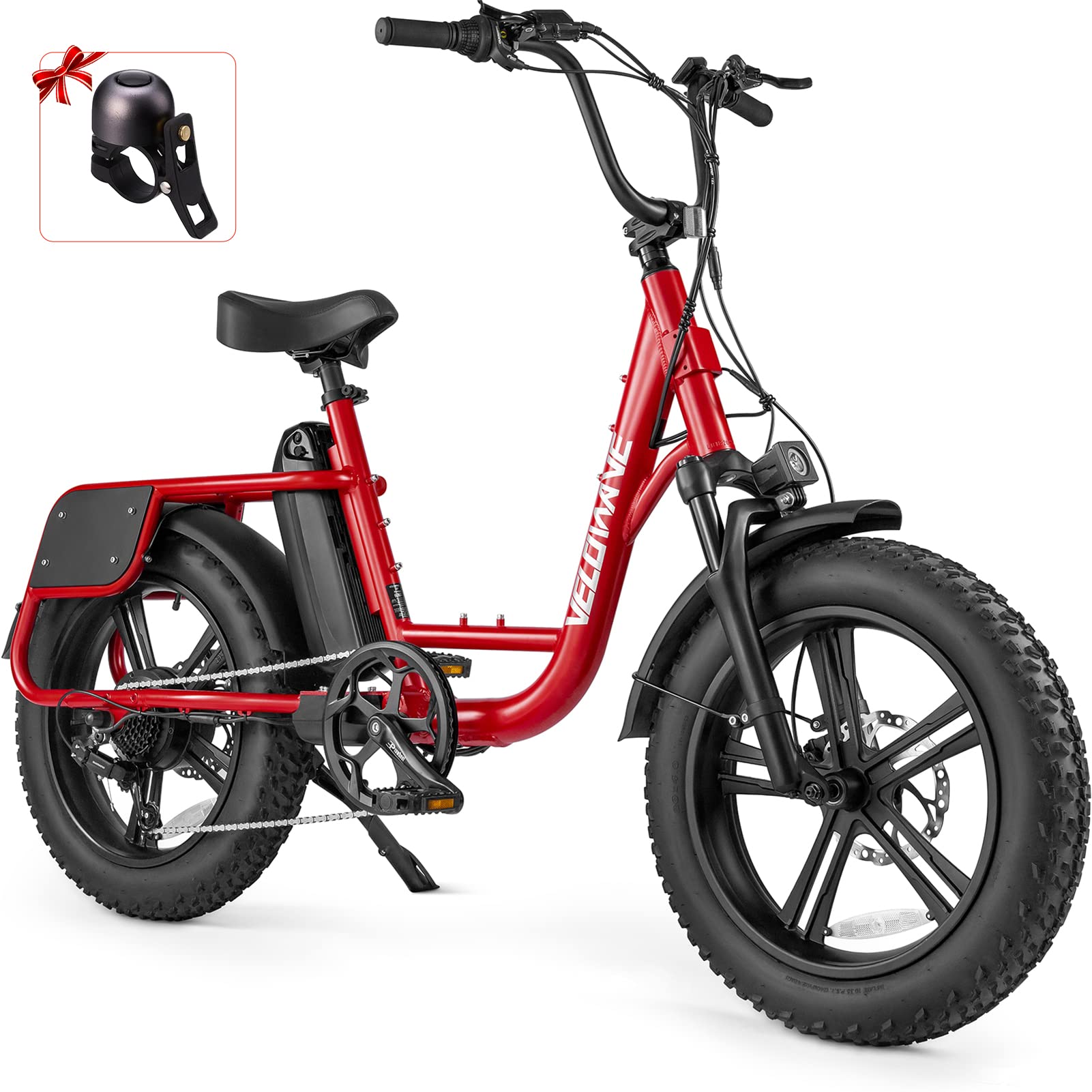 【Sports&Outdoors】VELOWAVE Prado S 750W Fat Tire Electric Bike for Adults, 48V 15Ah LG Battery E Bike