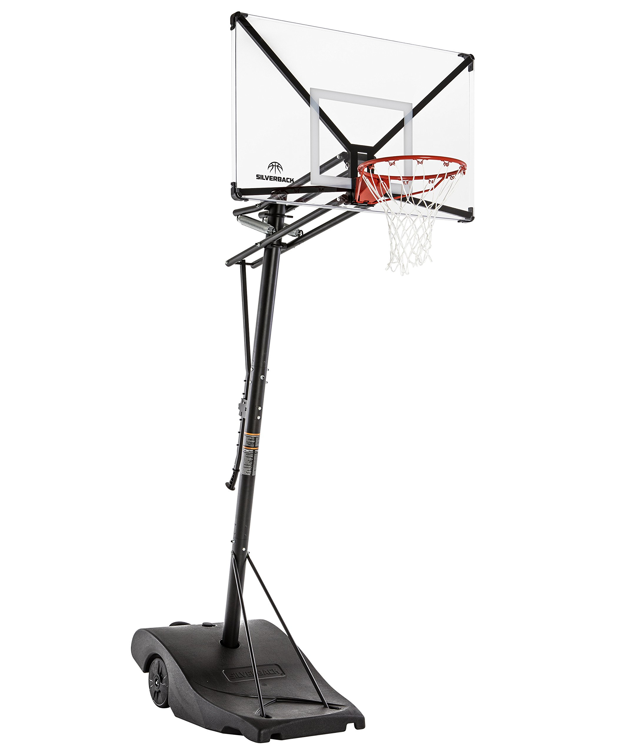 【Sports&Outdoors】Portable Height-Adjustable Basketball Hoop Assembles in 90 Minutes - Easy Lift & Roll Basketball Goal