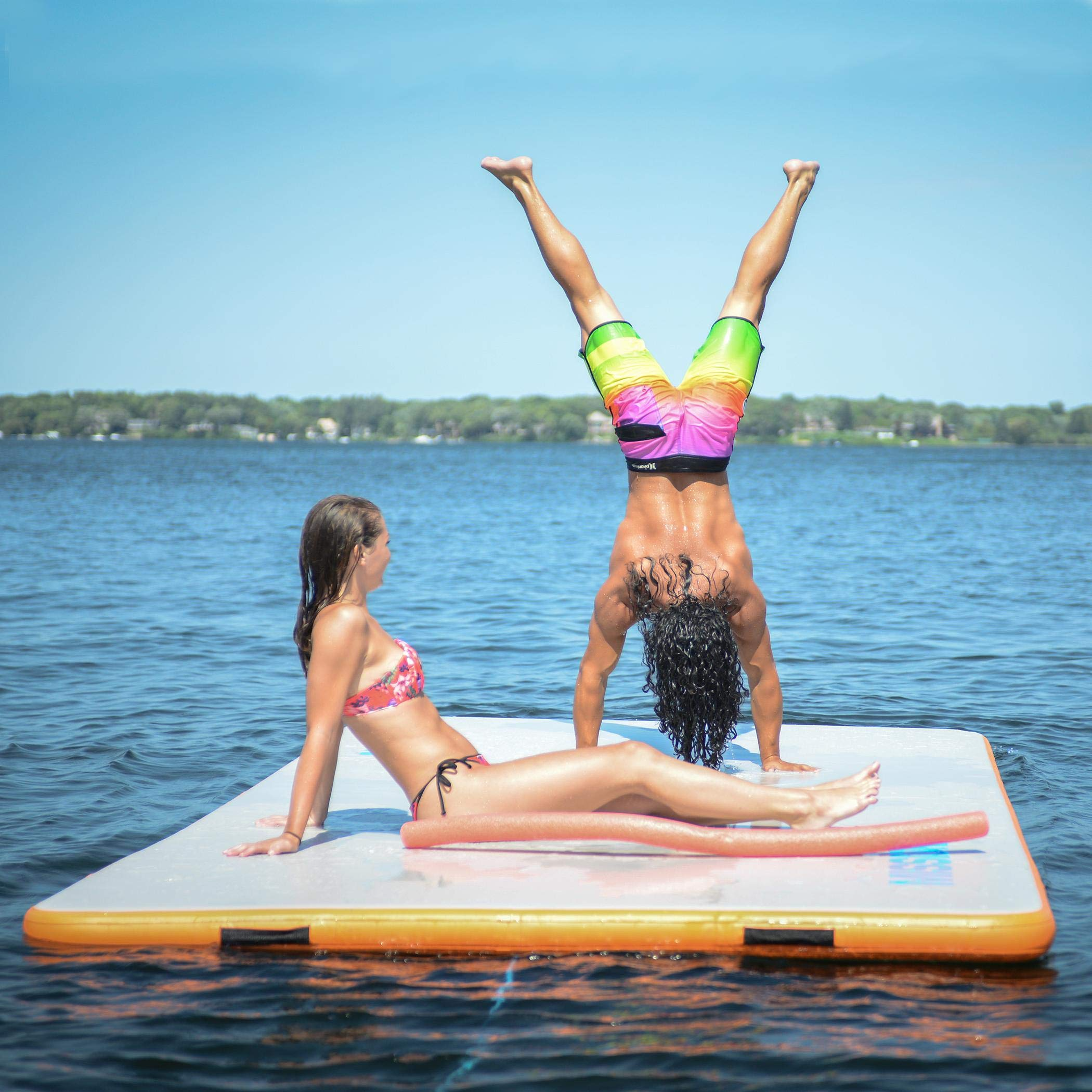 【Sports&Outdoors】Boat Gear Reef Mat Inflatable Floating Mat Water Lake Lounge