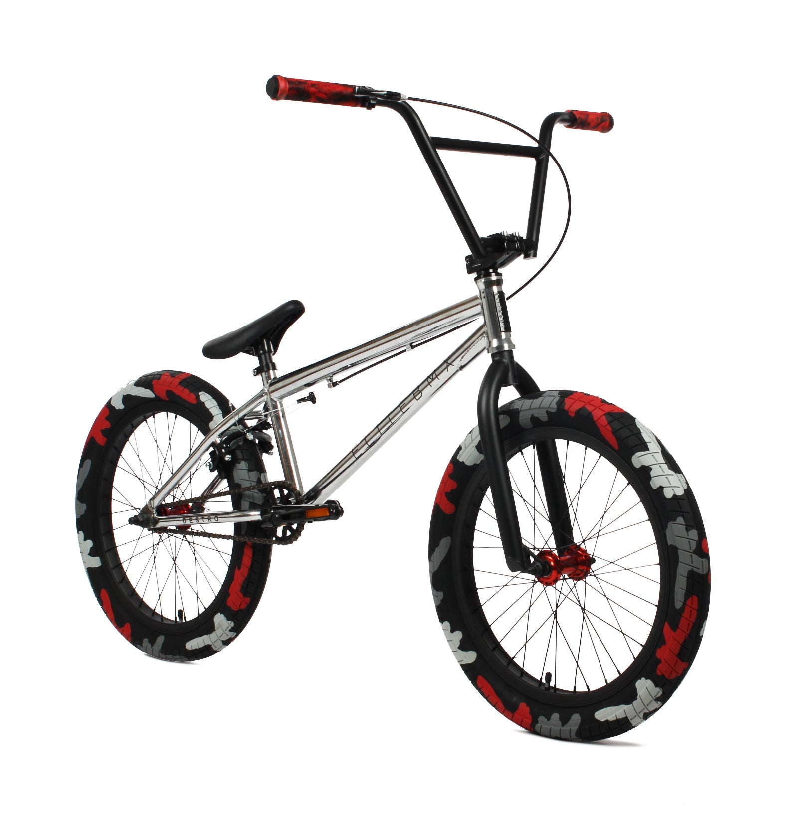 Elite BMX 20" Destro Bike, Chrome Camo