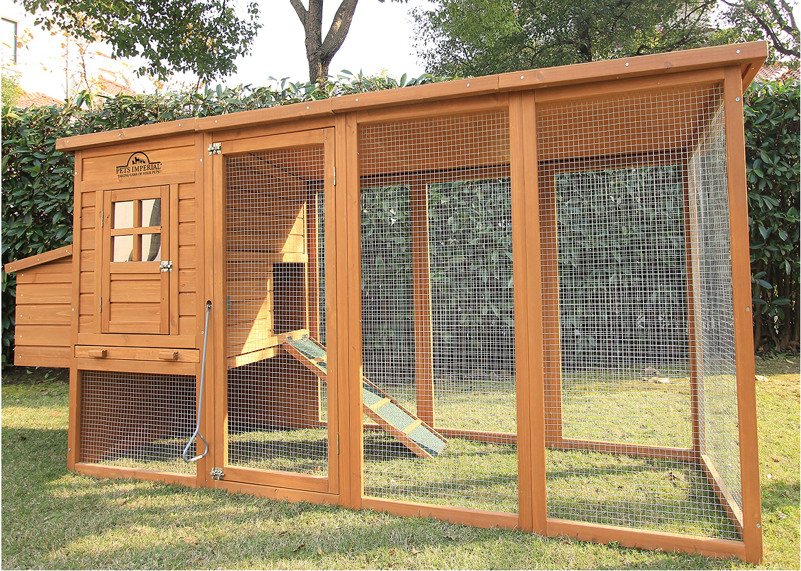 【Pet】【BS】Arlington Chicken Coop with Extra Long Run 8ft2.5m & Ashpalt Roof Suitable for 46 Birds