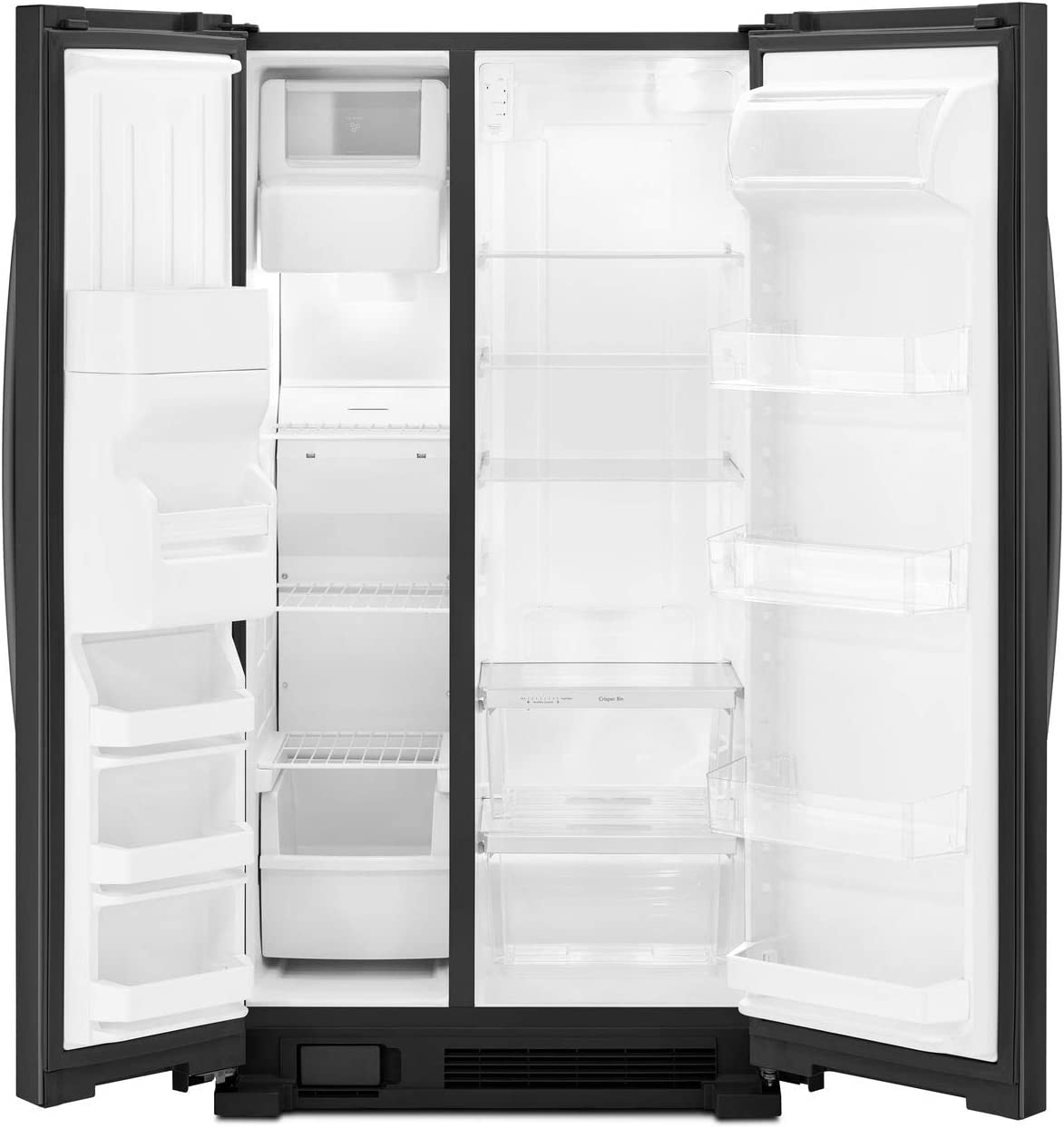 Kenmore 36" Side-by-Side Refrigerator and Freezer with 25 Cubic Ft. Total Capacity, Black