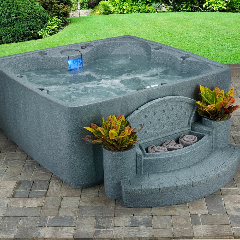 【Sports&Outdoors】Aquarest Spas, 6 - Person 29 - Jet Square Plug And Play Hot Tub with Ozonator