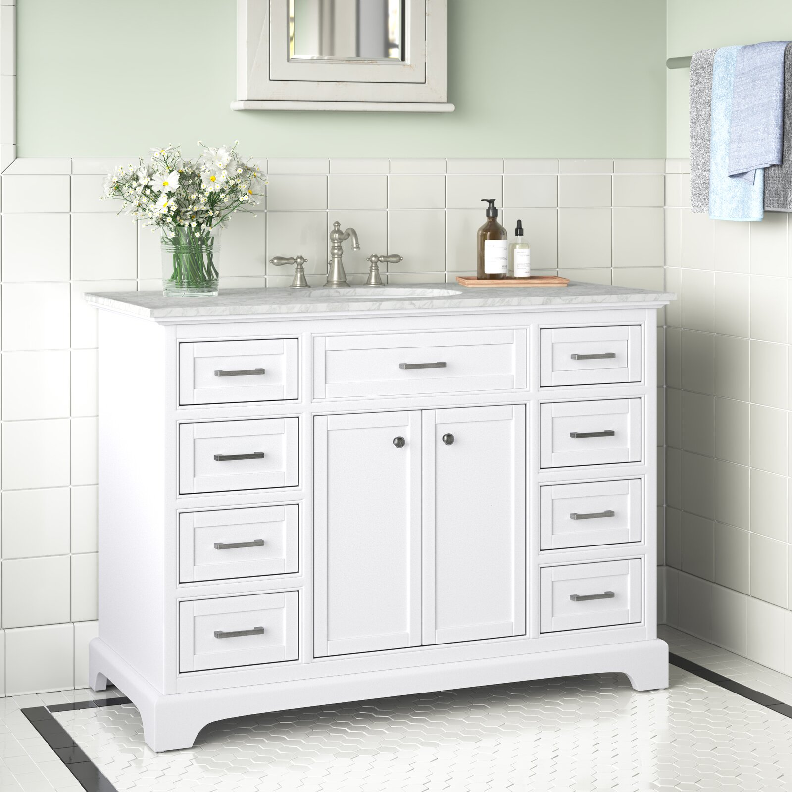【Home Improvement】Rossi 48" Single Bathroom Vanity Set