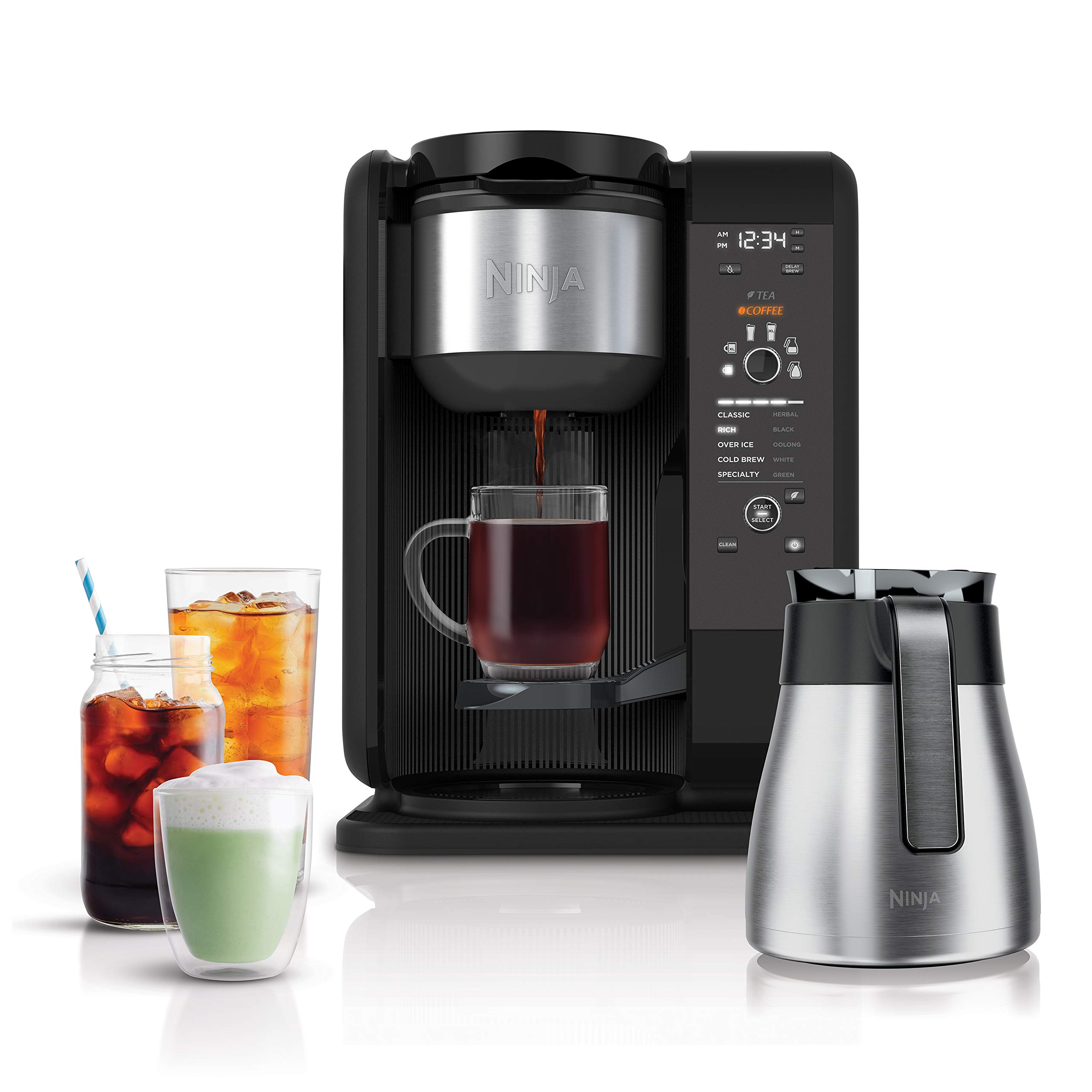 【Appliances】Hot & Cold Brewed System, Auto-iQ Tea & Coffee Maker with Frother, Coffee & Tea Baskets