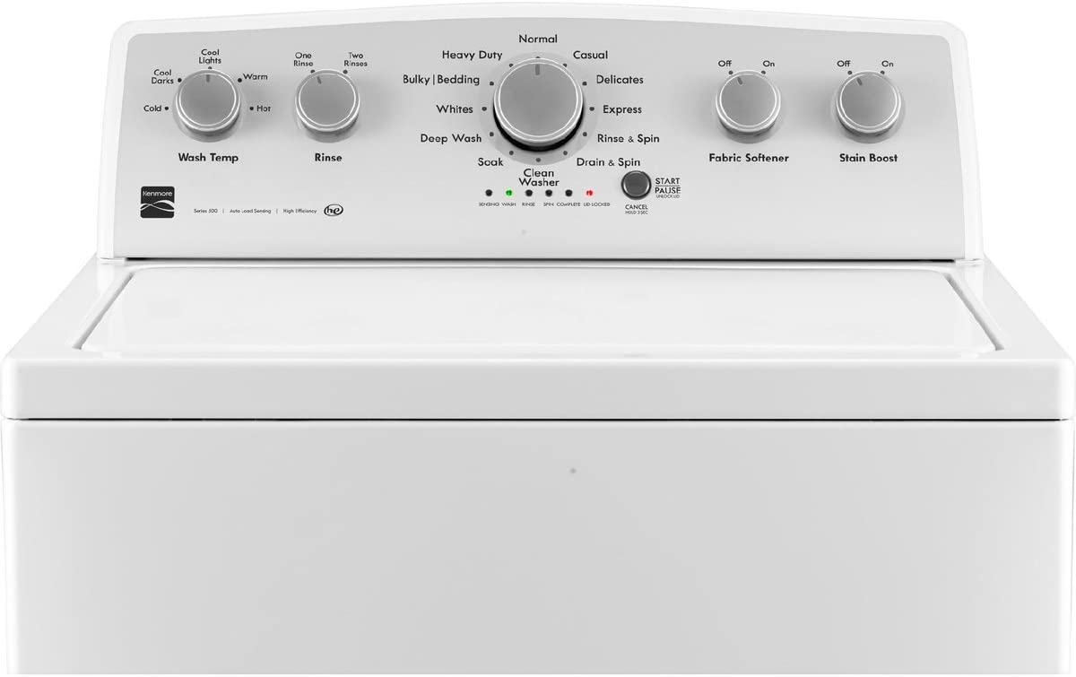 Kenmore 28" Top-Load Washer with Triple Action Agitator and 4.2 Cubic Ft. Total Capacity, White
