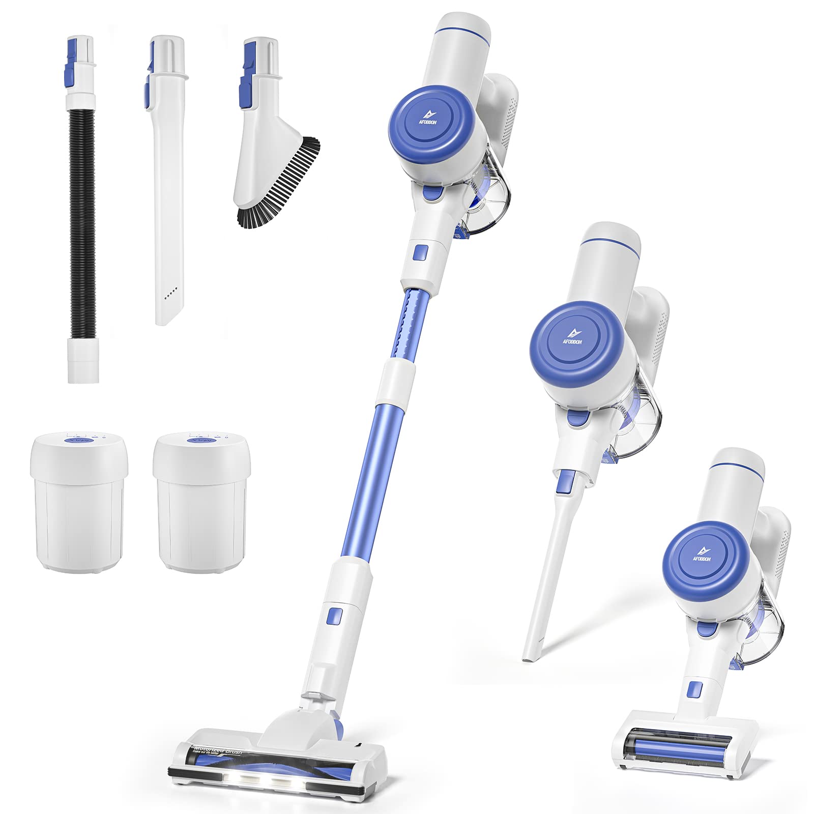 【Appliances】Cordless Vacuum Cleaner, Stick Vacuum Cleaner with 25Kpa Suction 2 Batteries 70M Runtime