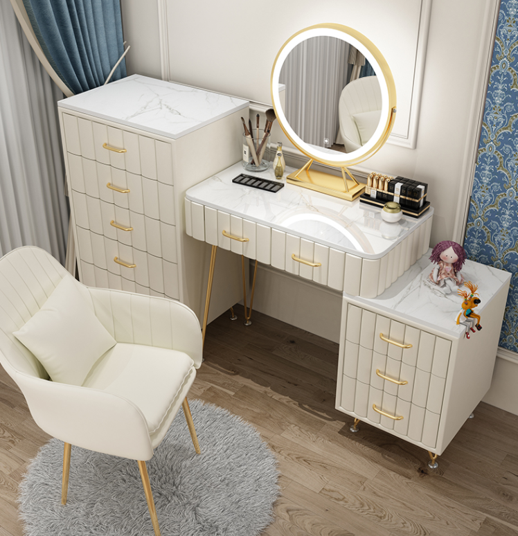 Nordic light luxury dressing table storage cabinet integrated net red ins wind dressing table dressing table large bedroom modern and simple