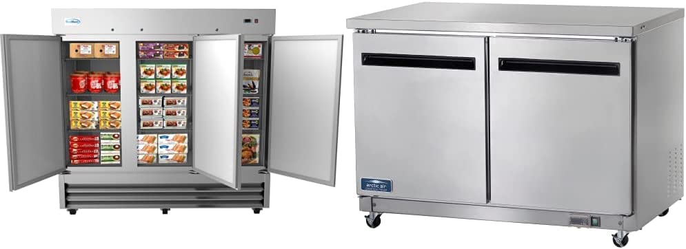 KoolMore 29" Stainless Steel Solid Door Commercial Reach-in Refrigerator Cooler - 19 cu. ft (RIR-1D-SS-19C)