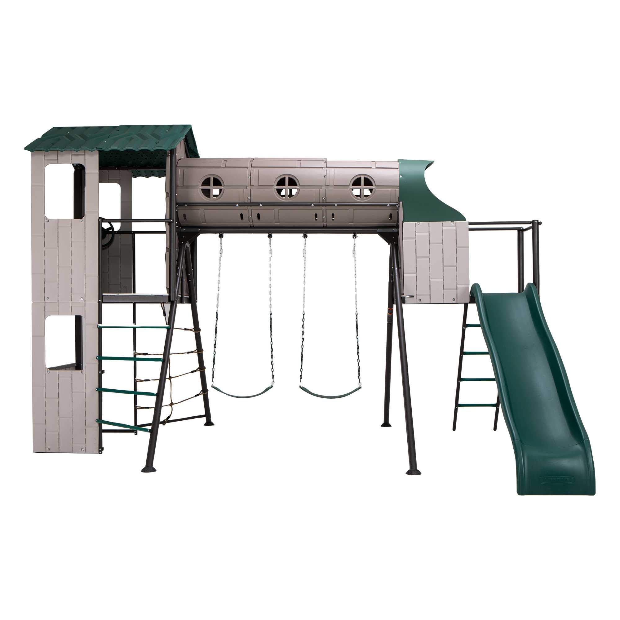 【Sports & Outdoor】Lifetime Adventure Tunnel Swing Set