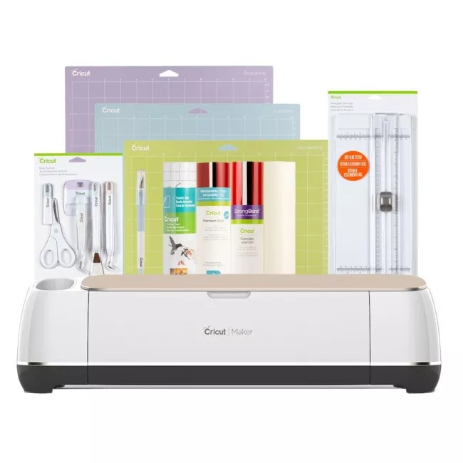 Cricut Maker-Champagne+Essentials Bundle