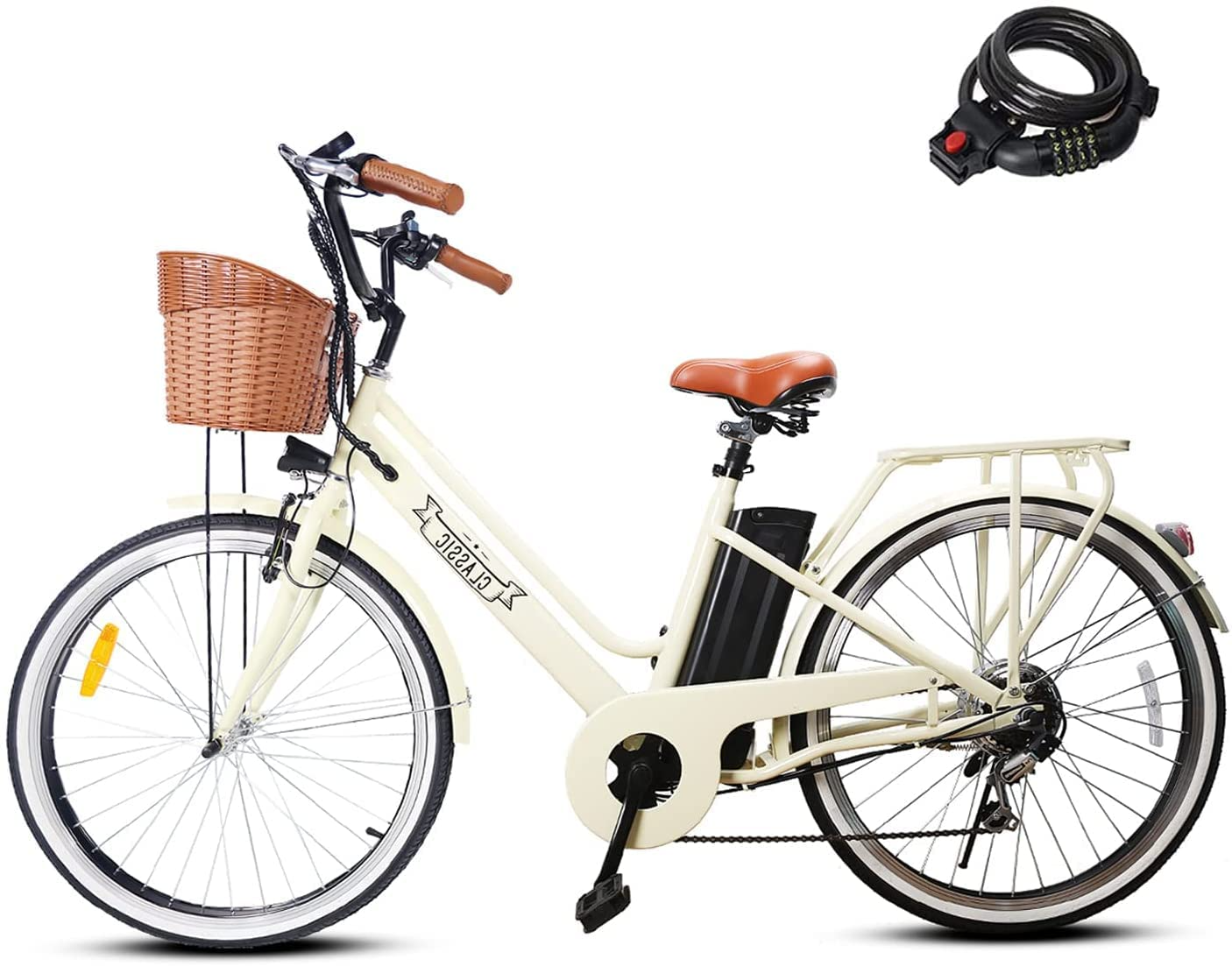 【Sports&Outdoors】Electric Bike for Adult 350W Ebike 18-22MPH 45-60 Miles 26" City Commuter Ebike