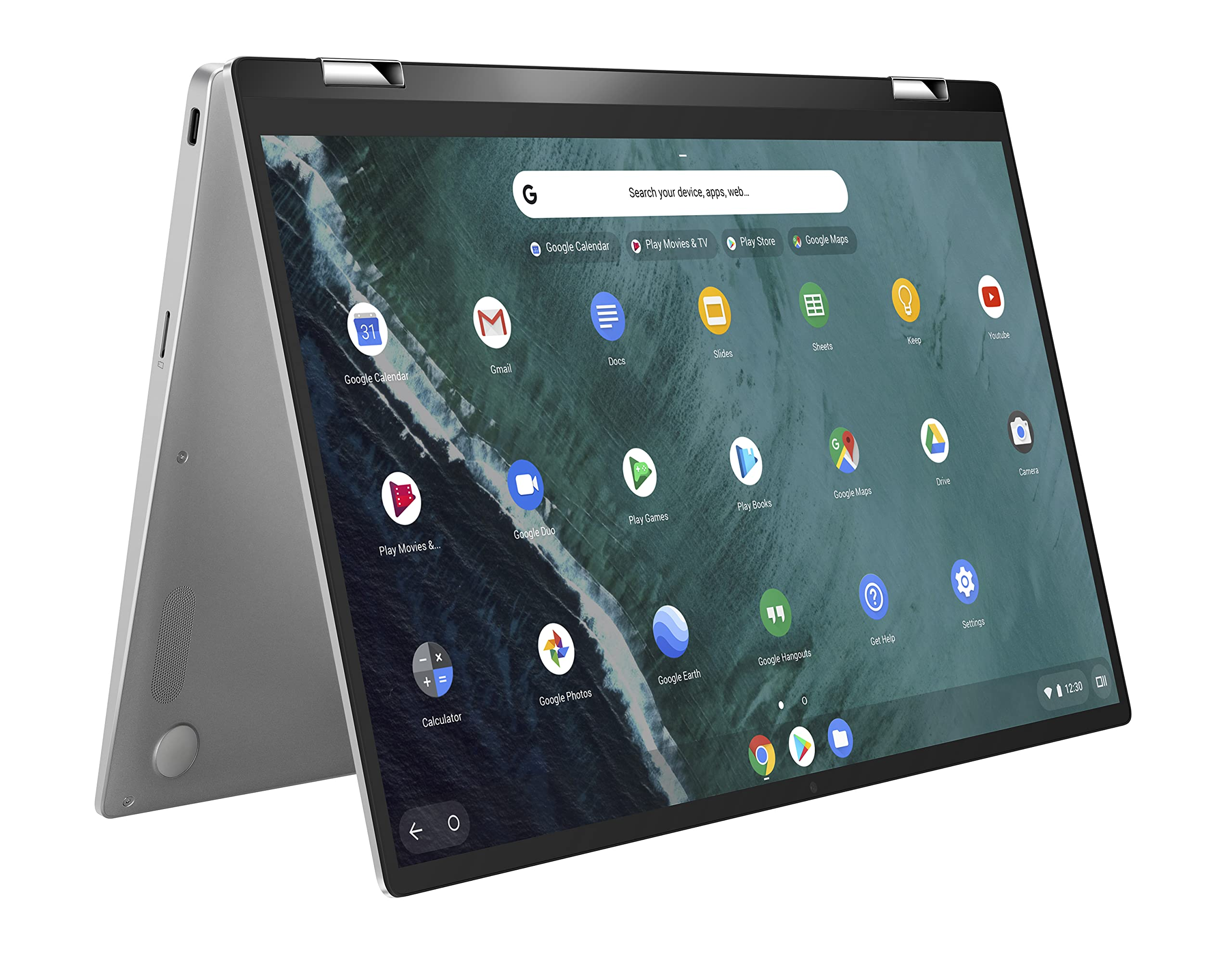 【Electronics】Chromebook Flip C434 2-In-1 Laptop, 14" Touchscreen, Intel Core m3-8100Y Processor, 4GB+64GB