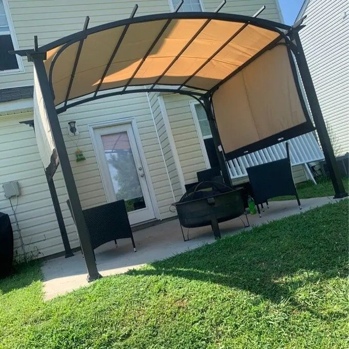 Meadow 11 Ft. W x 9.4 Ft. D Metal Pergola with Canopy