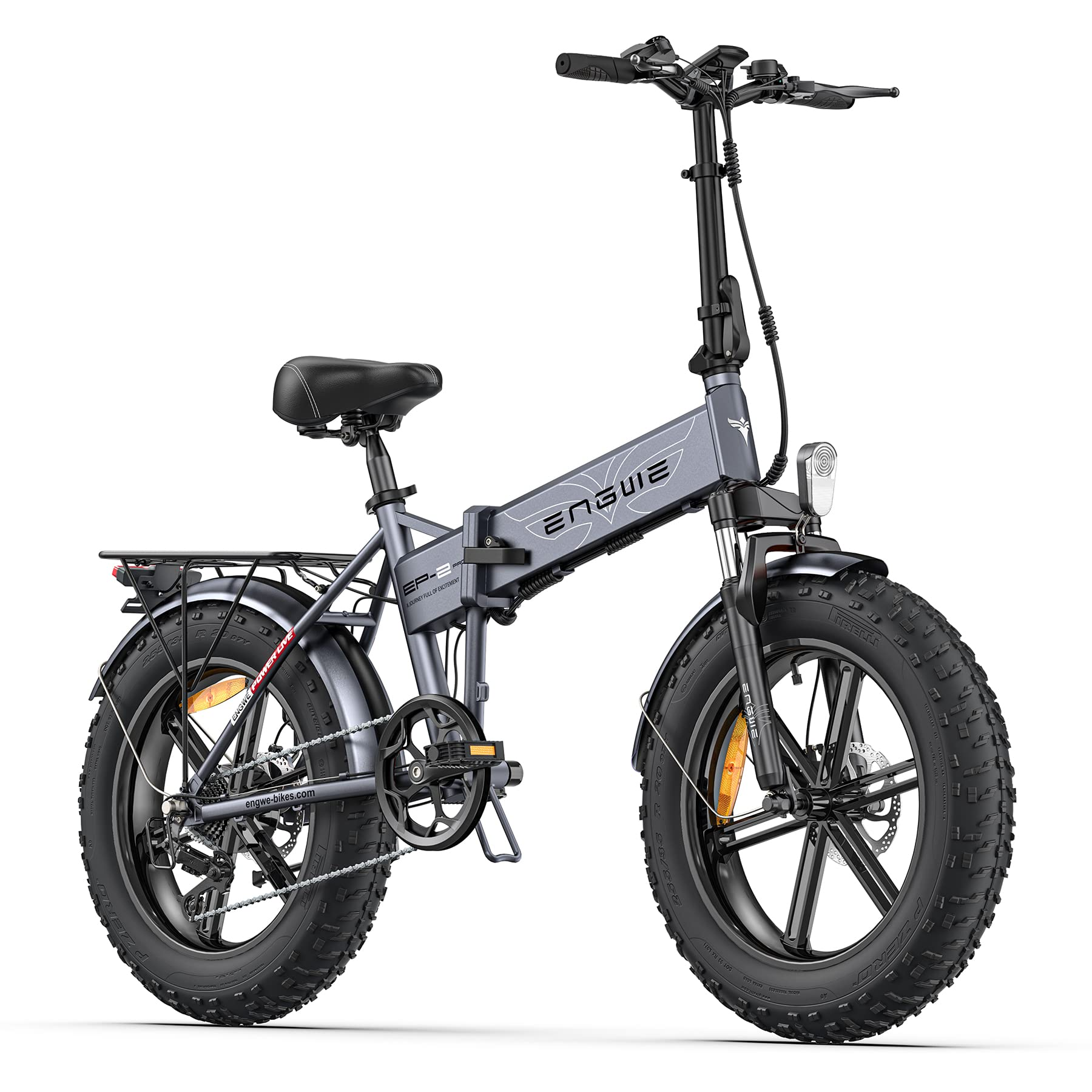 【Sports&Outdoors】750W Folding Electric Bike for Adults 20"×4.0" All Terrain Fat Tires Mountain Beach Snow Electric Bicycles