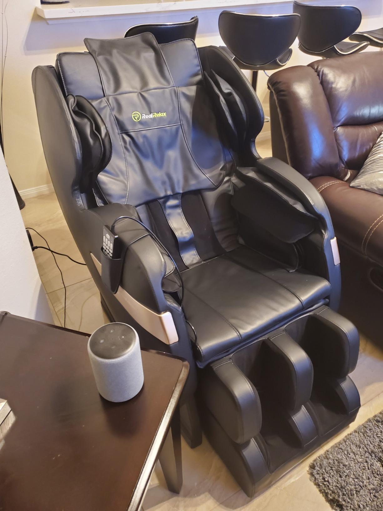 【table chair】Real Relax 2022 Massage Chair of Dual-core S Track, Recliner of Full Body Massage Zero Gravity